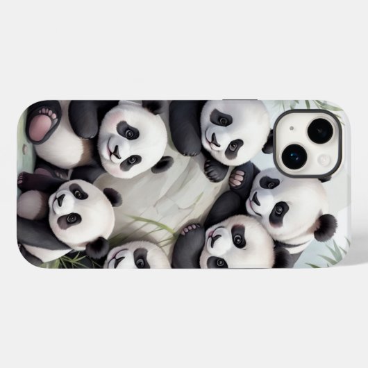Cute Pandas Group Photo Case-Mate iPhone Case (Achterkant (horizontaal))