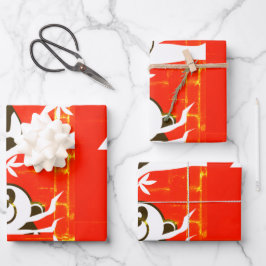 Cute Pandas op een Bamboe boom Inpakpapier Vel