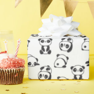 Cute Pandas Pattern Cadeaupapier
