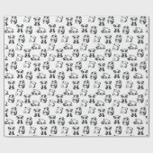 Cute Pandas Pattern Cadeaupapier (Vlak)