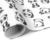 Cute Pandas Pattern Cadeaupapier (Rol Hoek)