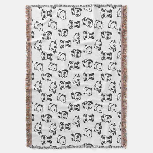 Cute Pandas Pattern Deken (Voorkant Verticaal)