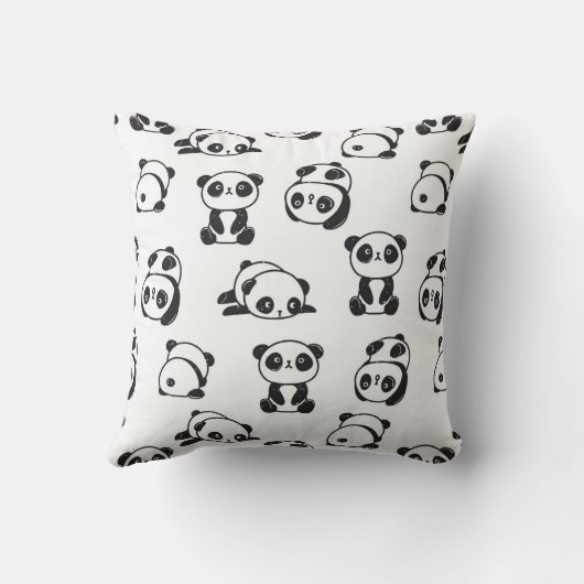 Cute Pandas Pattern Kussen (Achterkant)
