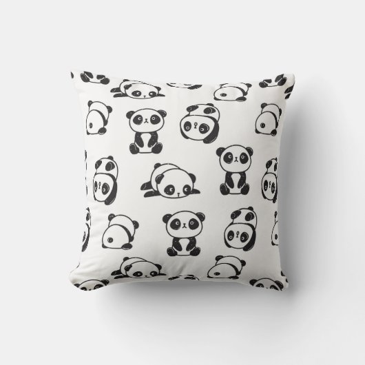 Cute Pandas Pattern Kussen (Voorkant)