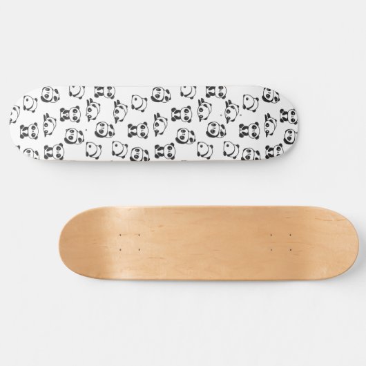 Cute Pandas Pattern Persoonlijk Skateboard (Horizontaal)