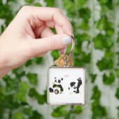 Cute pandas sleutelhanger (Hand)