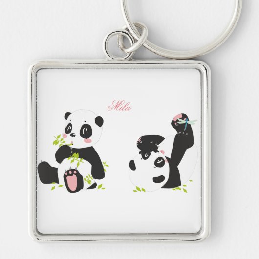 Cute pandas sleutelhanger (Voorkant)