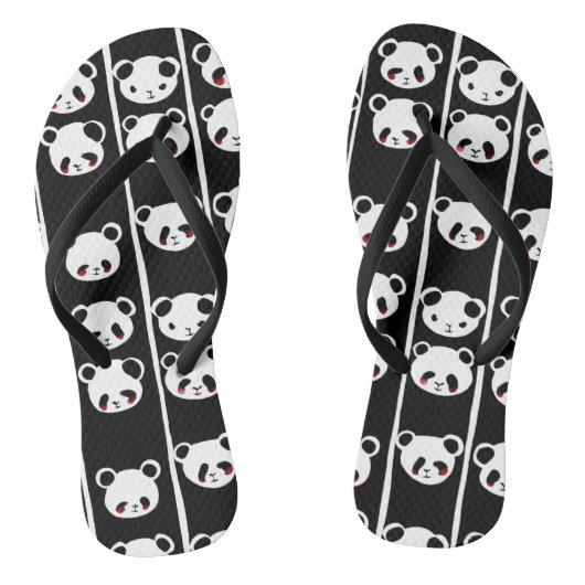 Cute pandas teenslippers (Voetbed)