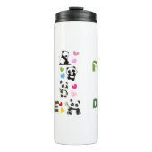Cute pandashirt met leus thermosbeker (Voorkant)