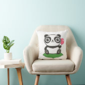 Cute Pandatekening Kussen (Stoel)
