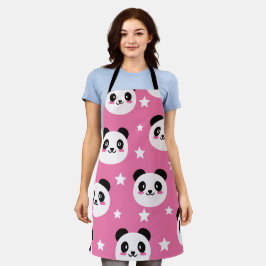 Cute Pandatekening Schort