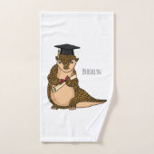 Cute pangolin graduate cartoon bad handdoek (Handdoek)