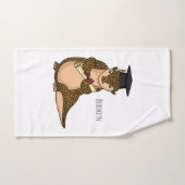 Cute pangolin graduate cartoon bad handdoek (Handdoek)