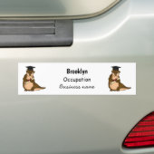 Cute pangolin graduate cartoon bumpersticker (Op auto)