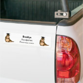 Cute pangolin graduate cartoon bumpersticker (Op Truck)