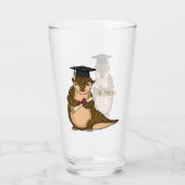 Cute pangolin graduate cartoon glas (Achterkant)