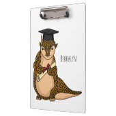 Cute pangolin graduate cartoon klembord (Links)