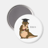 Cute pangolin graduate cartoon magneet (Voorkant / Achterkant)