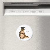 Cute pangolin graduate cartoon magneet (Insitu (Vaatwasser))