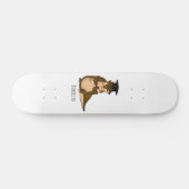 Cute pangolin graduate cartoon persoonlijk skateboard (Horizontaal)