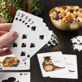 Cute pangolin graduate cartoon pokerkaarten (Insitu)