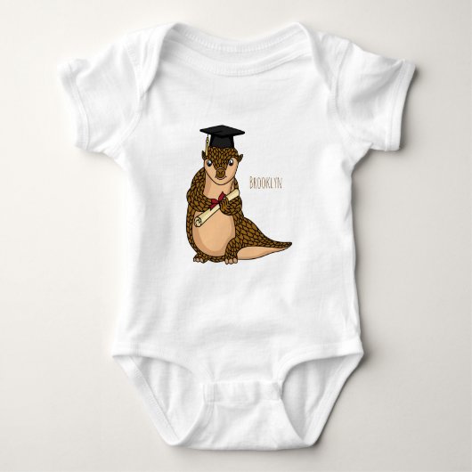 Cute pangolin graduate cartoon romper (Voorkant)