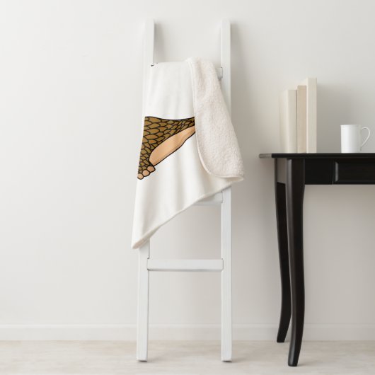 Cute pangolin graduate cartoon sherpa deken (In situ)