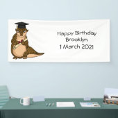 Cute pangolin graduate cartoon spandoek (Beurs)