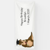 Cute pangolin graduate cartoon spandoek (Verticaal)