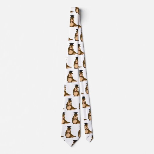 Cute pangolin graduate cartoon stropdas (Voorkant)