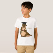 Cute pangolin graduate cartoon t-shirt (Voorkant volledig)