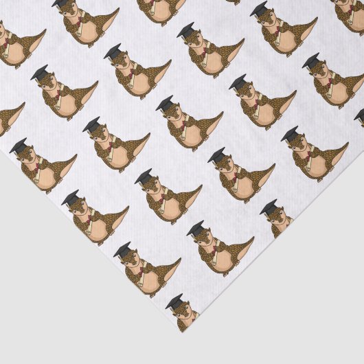 Cute pangolin graduate cartoon tissuepapier (Detail)