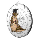 Cute pangolin graduating cartoon  dartbord (Voorkant Rechts)