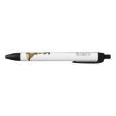 Cute pangolin graduating cartoon zwarte inkt pen (Bodem)