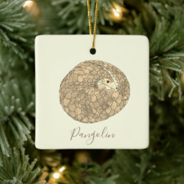 Cute Pangolin Keramisch Ornament