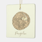Cute Pangolin Keramisch Ornament (Links)