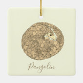 Cute Pangolin Keramisch Ornament (Achterkant)