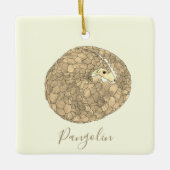 Cute Pangolin Keramisch Ornament (Voorkant)