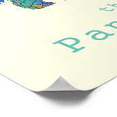 Cute pangolin kleurrijke dierlijke kunst poster (Hoek)