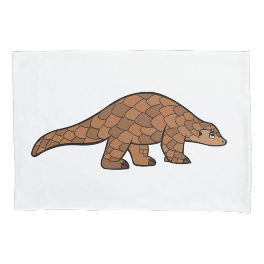 Cute Pangolin on white Kussensloop (Voorkant)