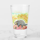 Cute Pangolin Painting Glas (Achterkant)