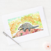 Cute Pangolin Painting Rechthoekige Sticker (Envelop)