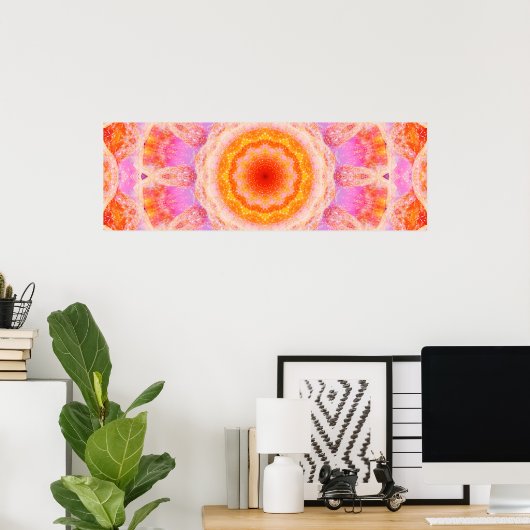 Cute Panoramic Mandala Poster (Thuiskantoor)