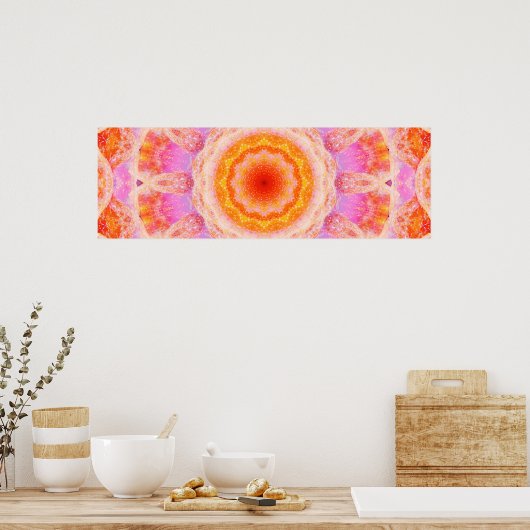 Cute Panoramic Mandala Poster (Keuken)