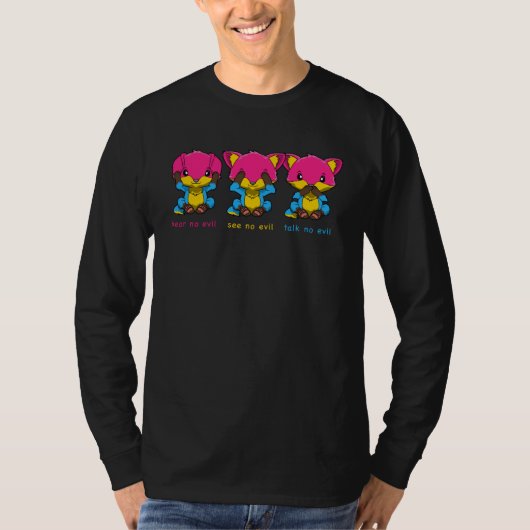 Cute Pansexual Fox T-shirt (Voorkant)