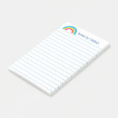 Cute Pansexual Pride Rainbow Flag Lined Custom Post-it® Notes (Schuin)