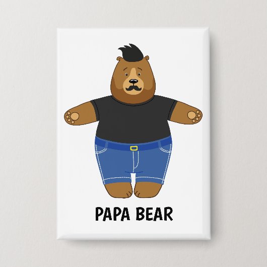 Cute Papa Beer Vaderdag Geschenk Speciale Mok Button (Voorkant)