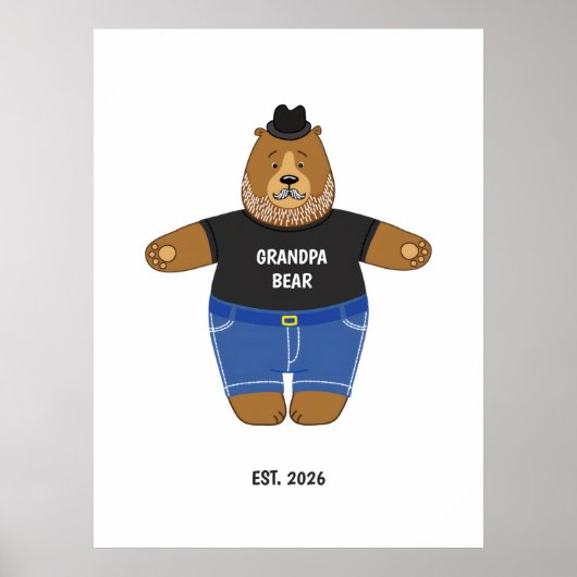 Cute Papa Beer Vaderdag Geschenk Speciale Mok Poster (Voorkant)