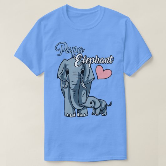 Cute Papa Elephant Baby shower Gift Future Dad T-shirt (Design voorkant)