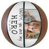 Cute papa je bent mijn Hero Vader Dag Foto Basketbal (Verticaal)